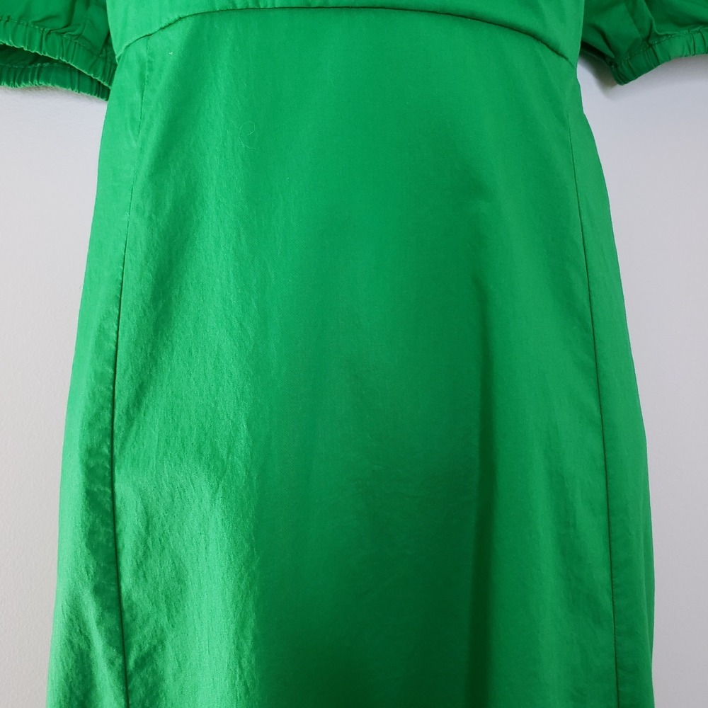 Old Navy Puff Sleeve Maxi Dress Sz M Kelly Green Empire Garden Y2K Cottage Boho - Picture 5 of 16